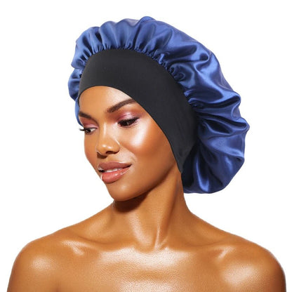 Bonnet de Nuit en Satin élastique à Large : Votre Allié Beauté pour des Cheveux Impeccables - Maisonplanet