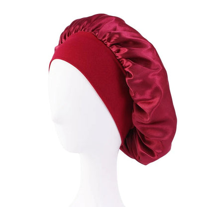 Bonnet de Nuit en Satin élastique à Large : Votre Allié Beauté pour des Cheveux Impeccables - Maisonplanet