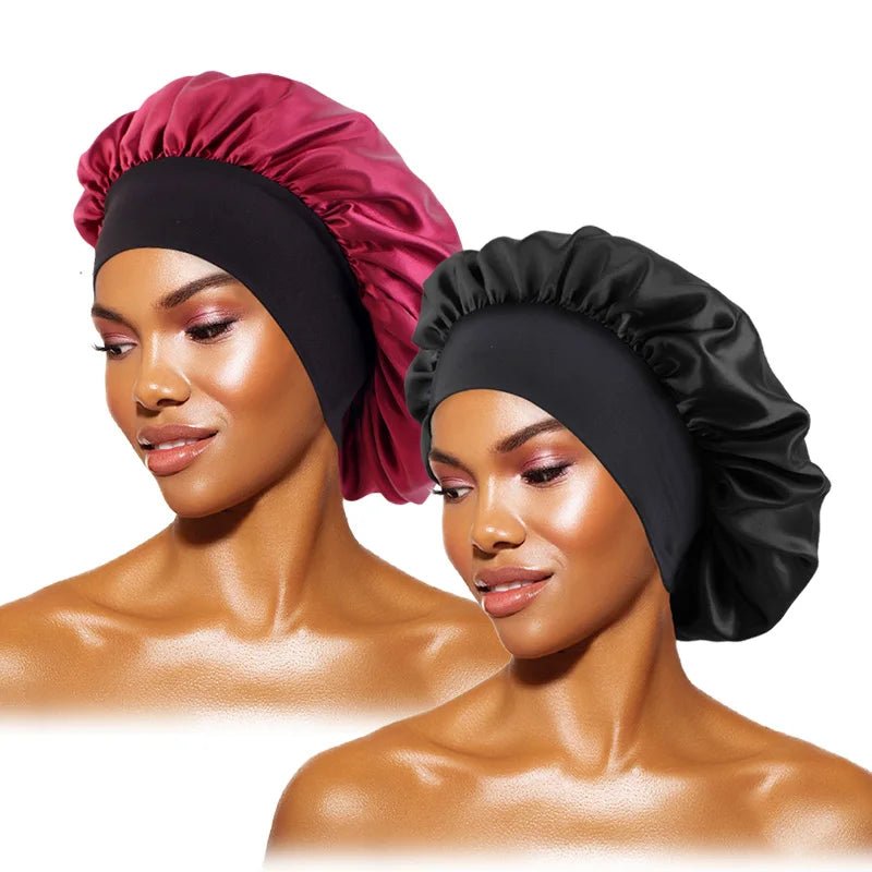 Bonnet de Nuit en Satin élastique à Large : Votre Allié Beauté pour des Cheveux Impeccables - Maisonplanet