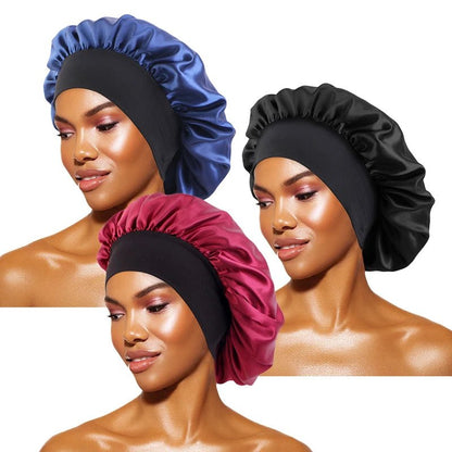 Bonnet de Nuit en Satin élastique à Large : Votre Allié Beauté pour des Cheveux Impeccables - Maisonplanet