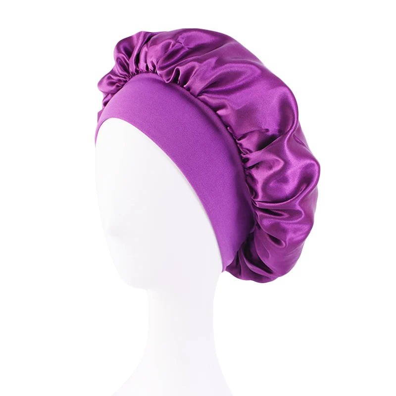 Bonnet de Nuit en Satin élastique à Large : Votre Allié Beauté pour des Cheveux Impeccables - Maisonplanet