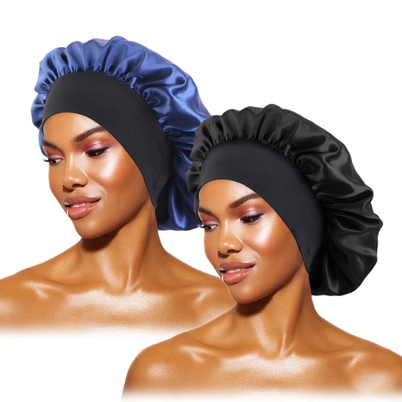 Bonnet de Nuit en Satin élastique à Large : Votre Allié Beauté pour des Cheveux Impeccables - Maisonplanet