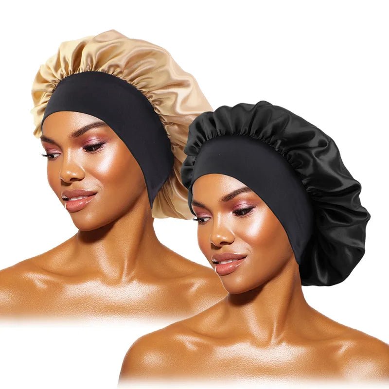 Bonnet de Nuit en Satin élastique à Large : Votre Allié Beauté pour des Cheveux Impeccables - Maisonplanet