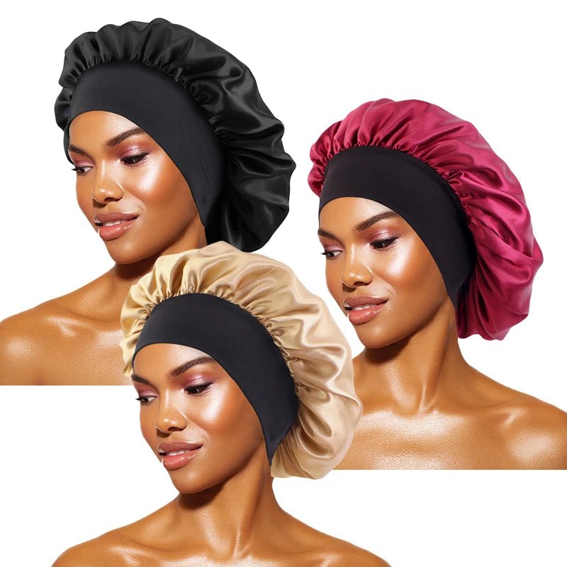 Bonnet de Nuit en Satin élastique à Large : Votre Allié Beauté pour des Cheveux Impeccables - Maisonplanet