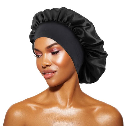 Bonnet de Nuit en Satin élastique à Large : Votre Allié Beauté pour des Cheveux Impeccables - Maisonplanet