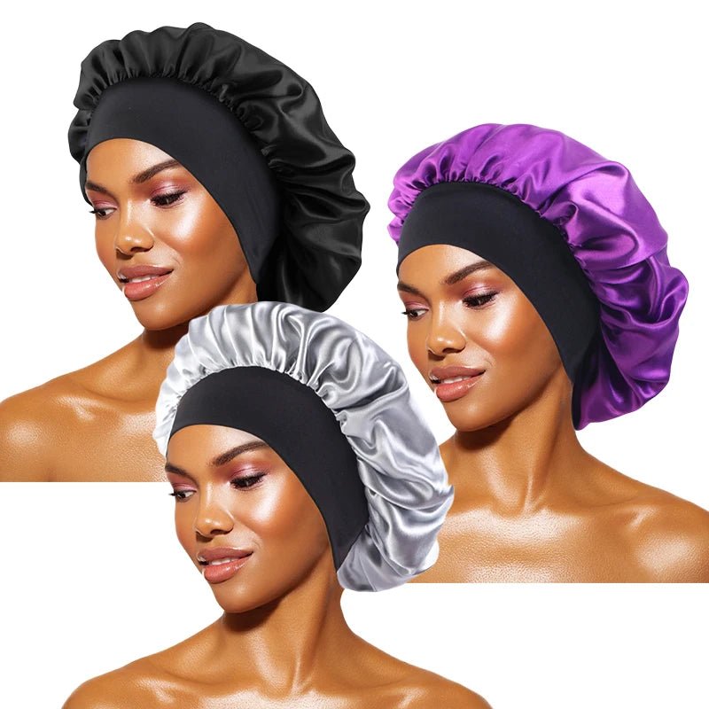 Bonnet de Nuit en Satin élastique à Large : Votre Allié Beauté pour des Cheveux Impeccables - Maisonplanet