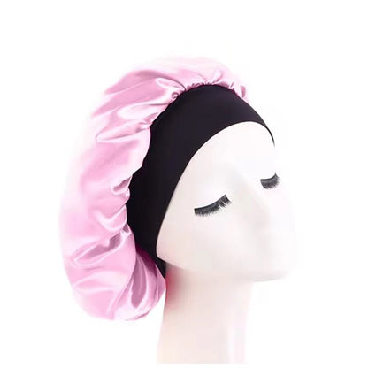 Bonnet de Nuit en Satin élastique à Large : Votre Allié Beauté pour des Cheveux Impeccables - Maisonplanet