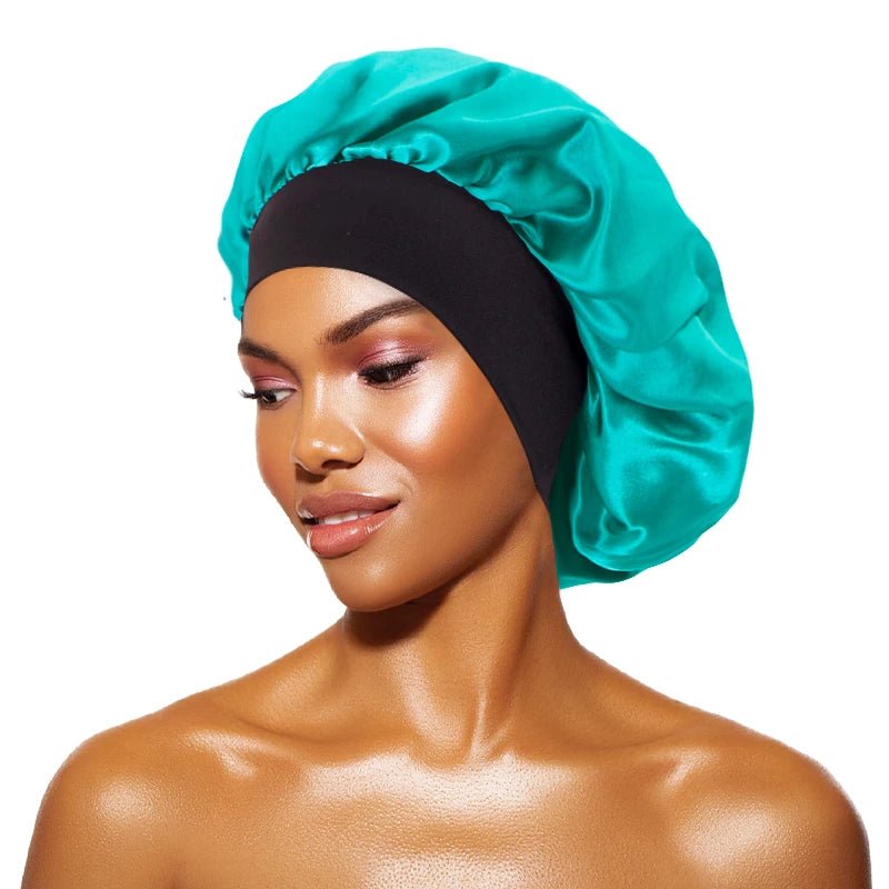 Bonnet de Nuit en Satin élastique à Large : Votre Allié Beauté pour des Cheveux Impeccables - Maisonplanet