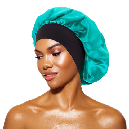 Bonnet de Nuit en Satin élastique à Large : Votre Allié Beauté pour des Cheveux Impeccables - Maisonplanet