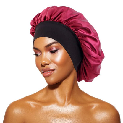 Bonnet de Nuit en Satin élastique à Large : Votre Allié Beauté pour des Cheveux Impeccables - Maisonplanet