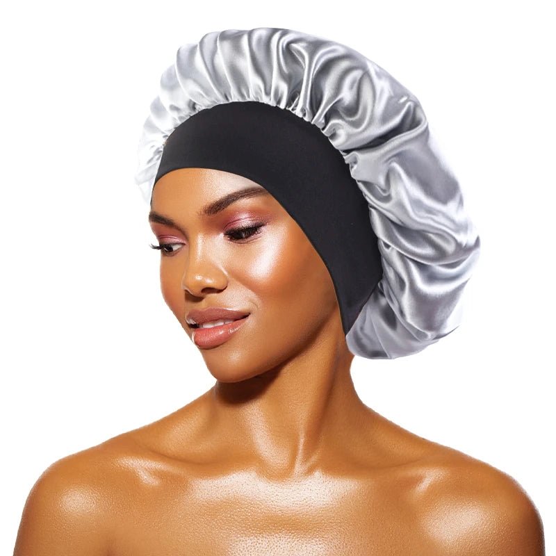 Bonnet de Nuit en Satin élastique à Large : Votre Allié Beauté pour des Cheveux Impeccables - Maisonplanet