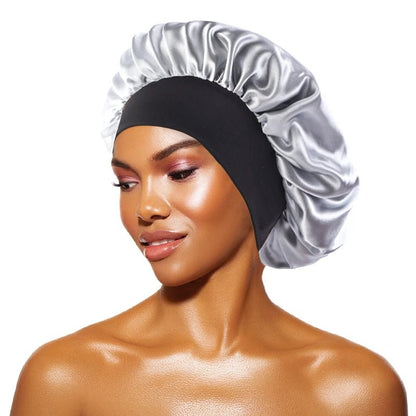 Bonnet de Nuit en Satin élastique à Large : Votre Allié Beauté pour des Cheveux Impeccables - Maisonplanet