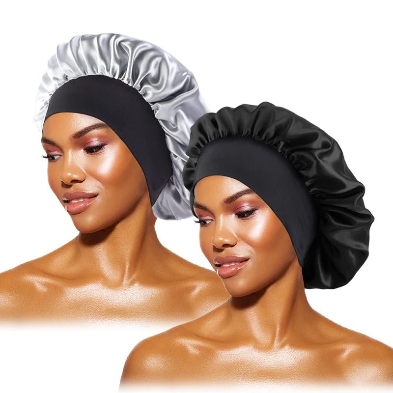 Bonnet de Nuit en Satin élastique à Large : Votre Allié Beauté pour des Cheveux Impeccables - Maisonplanet