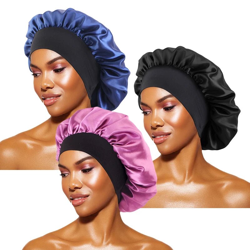 Bonnet de Nuit en Satin élastique à Large : Votre Allié Beauté pour des Cheveux Impeccables - Maisonplanet