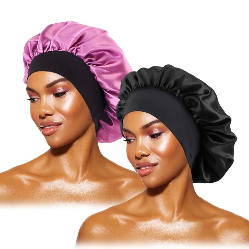 Bonnet de Nuit en Satin élastique à Large : Votre Allié Beauté pour des Cheveux Impeccables - Maisonplanet