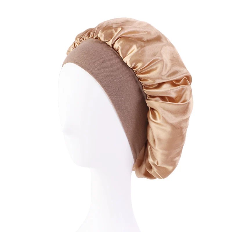 Bonnet de Nuit en Satin élastique à Large : Votre Allié Beauté pour des Cheveux Impeccables - Maisonplanet