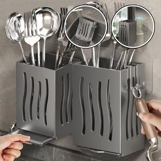 Support de rangement multifonctionnel pour ustensiles de cuisine : l'allié indispensable de votre cuisine - Maisonplanet